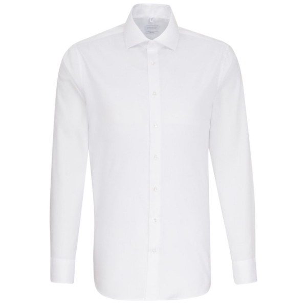 Seidensticker SHAPED shirt FINE OXFORD white with Spread Kent collar in modern cut