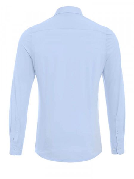 PURE Extra Slim Fit Hemd Hellblau Haifisch Jersey