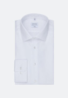 Seidensticker overhemd EXTRA SLIM STRUCTUUR wit met Business Kent-kraag in super smalle snit