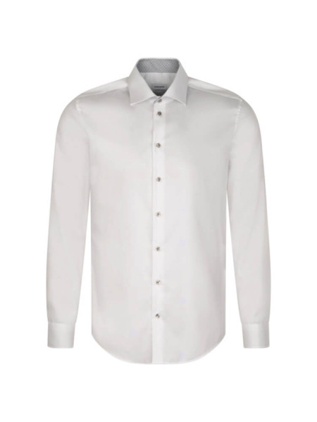 Seidensticker shirt SLIM TWILL white with Business Kent collar in narrow cut