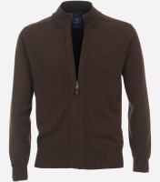 Veste en tricot Redmond REGULAR FIT TRICOTÉ marron avec col Col montant en coupe classique