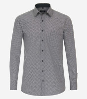 Redmond shirt COMFORT FIT PRINT black with Kent collar in classic cut