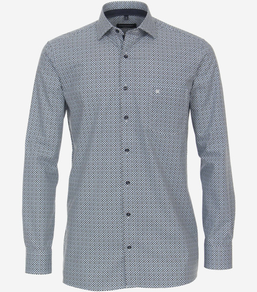 CasaModa shirt COMFORT FIT PRINT light blue with Kent collar in classic cut