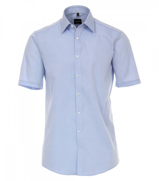 Chemise Venti MODERN FIT UNI POPELINE bleu clair avec col Kent en coupe moderne