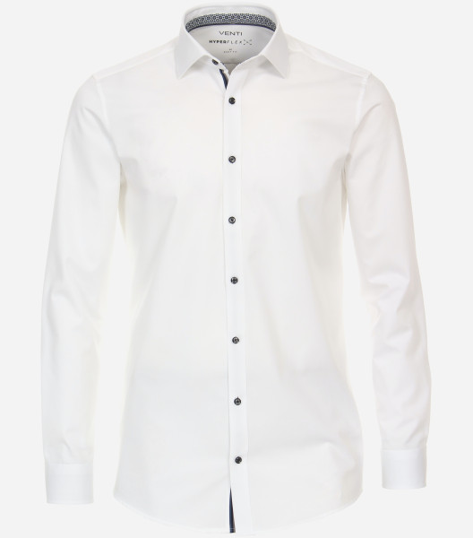 Venti shirt BODY FIT HYPERFLEX white with Kent collar in narrow cut