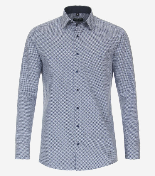 Chemise Redmond COMFORT FIT PRINT bleu clair avec col Kent en coupe classique