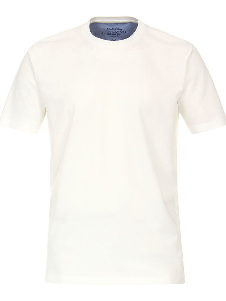 Redmond T-shirt REGULAR FIT JERSEY wit met Ronde hals -kraag in klassieke snit