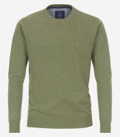Redmond Pullover REGULAR FIT STRICK grün mit Rundhals Kragen in klassischer Schnittform