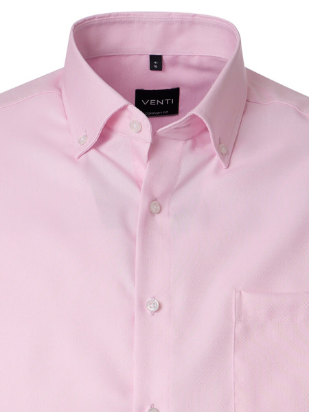 VENTI Comfort Fit Hemd Rosé Button-Down Fein Oxford - Ansicht 1
