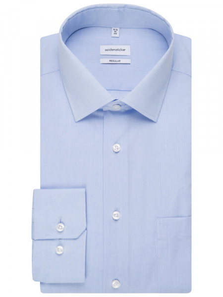SEIDENSTICKER Regular Fit Hemd Hellblau Business Kent Chambray - Ansicht 4