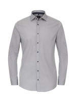 Venti shirt BODY FIT PRINT dark blue with Kent collar in narrow cut