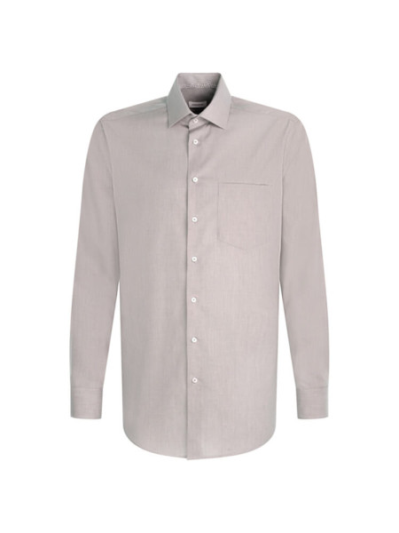 Seidensticker shirt MODERN STRUCTURE grey with Business Kent collar in modern cut