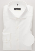 Eterna shirt SUPER SLIM TWILL beige with Shark collar in super slim cut