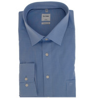 OLYMP Luxor comfort fit shirt OFFICE light blue with New Kent collar in classic cut