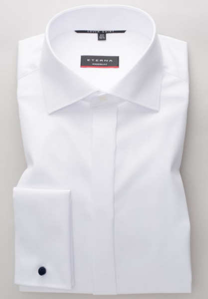 Eterna Hemd MODERN FIT TWILL weiss mit Classic Kent Kragen in moderner Schnittform