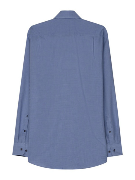 SEIDENSTICKER Regular Fit Hemd Mittelblau Business Kent Popeline