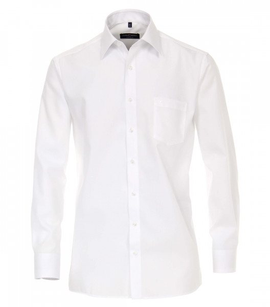 CASAMODA shirt COMFORT FIT UNI POPELINE white with Kent collar in classic cut