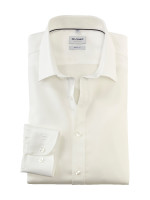 OLYMP overhemd LEVEL 5 UNI STRETCH beige met New York Kent-kraag in smalle snit