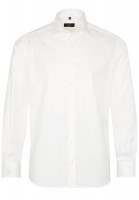 Eterna shirt MODERN FIT TWILL beige with Classic Kent collar in modern cut