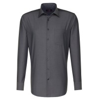 Seidensticker REGULAR shirt FIL À FIL anthracite with Business Kent collar in modern cut