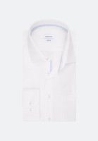 Seidensticker Hemd REGULAR FIT STRUKTUR weiss mit Business Kent Kragen in klassischer Schnittform