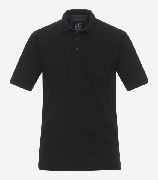 Redmond polo shirt REGULAR FIT JERSEY grey with Stand-up collar collar in classic cut