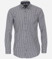 Venti shirt MODERN FIT UNI POPELINE light blue with Button Down collar in modern cut