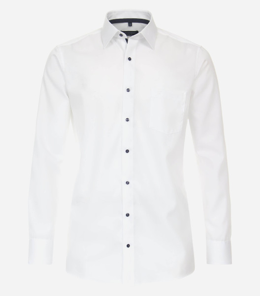 CasaModa shirt COMFORT FIT STRUCTURE white with Kent collar in classic cut