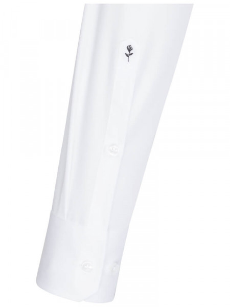 SEIDENSTICKER Slim Fit Hemd Weiß Business Kent Popeline - Ansicht 1