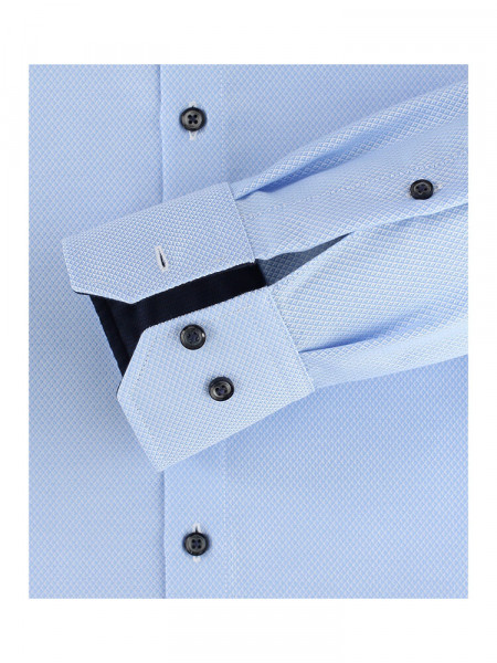 VENTI Regular Fit Hemd Hellblau Button-Down Dobby - Ansicht 2