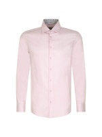 Seidensticker shirt SLIM TWILL pink with New Kent collar in narrow cut