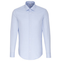 Seidensticker SLIM FIT shirt STRUCTURE light blue with Business Kent collar in narrow cut