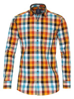 Redmond overhemd REGULAR FIT TWILL oranje met Button Down-kraag in klassieke snit