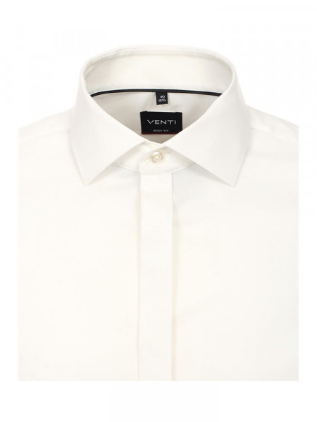 VENTI Slim Fit Hemd Hellbeige Kent Popeline - Ansicht 1