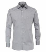 CASAMODA shirt MODERN FIT UNI POPELINE grey with Kent collar in modern cut