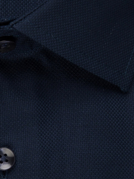 SEIDENSTICKER Slim Fit Hemd Dunkelblau Business Kent Struktur - Ansicht 3