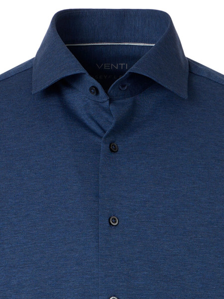 VENTI Comfort Fit Hemd Mittelblau Kent Jersey - Ansicht 1