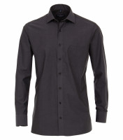 CASAMODA shirt MODERN FIT UNI POPELINE anthracite with Kent collar in modern cut