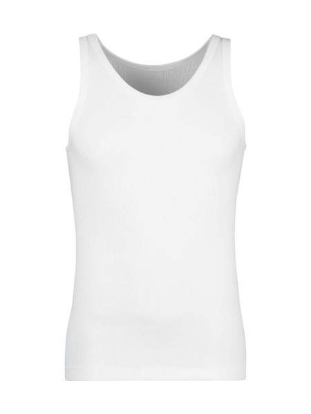 HUBER Regular Fit Weiß Doppelrippenstich - Ansicht 1