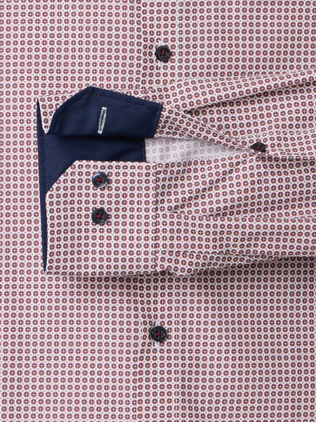 VENTI Regular Fit Hemd Rot Kent Popeline - Ansicht 2