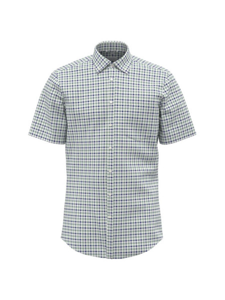 Seidensticker overhemd MODERN TWILL groen met Button Down-kraag in moderne snit