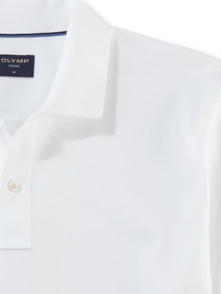 OLYMP Poloshirt Weiß Piqué