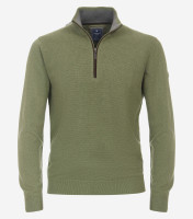 Redmond Pullover REGULAR FIT STRICK grün mit Stehkragen Kragen in klassischer Schnittform