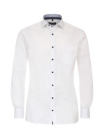 CasaModa shirt MODERN FIT UNI POPELINE white with Kent collar in modern cut